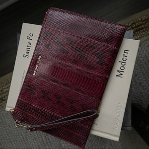 Micheal Kors snakeskin wristlet